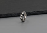 Oxidized Silver Rope Twist Design Ring